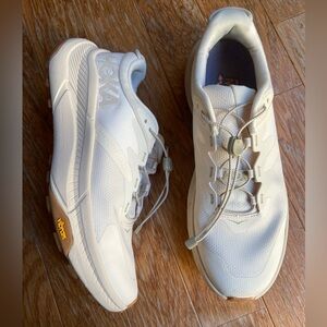 Hoka Shoes Womens Size 10 Beige Transport Cordura Vibram Quick Lace 1123154